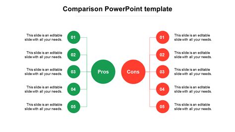 Comparison Powerpoint Ppt Template Two Row