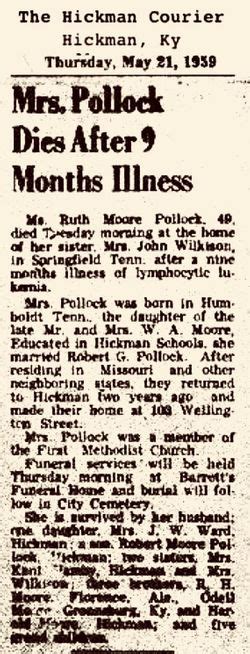 Ruth Moore Pollock Memorial Find A Grave