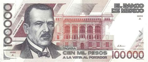 100000 Old Mexican Pesos Banknote P Elías Calles Exchange Yours