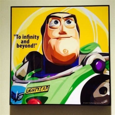 Buzz Lightyear Toy Story Canvas Quotes Wall Decals Photo Painting Pop
