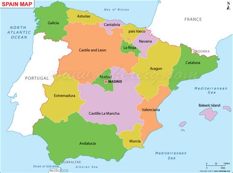 Spain Map Map Of Spain Mapa De Espana Map Of Spain Geography Of