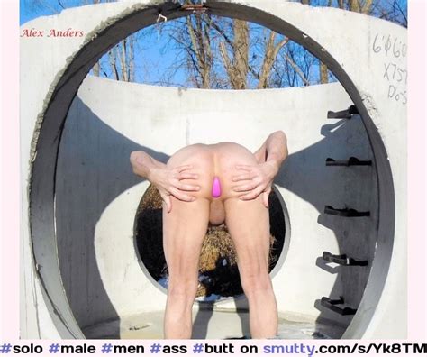 Male Butt Smooth Ass Buttplug Outdoor Solo Male Men Ass Butt Shaved Smooth Spread Outdoor