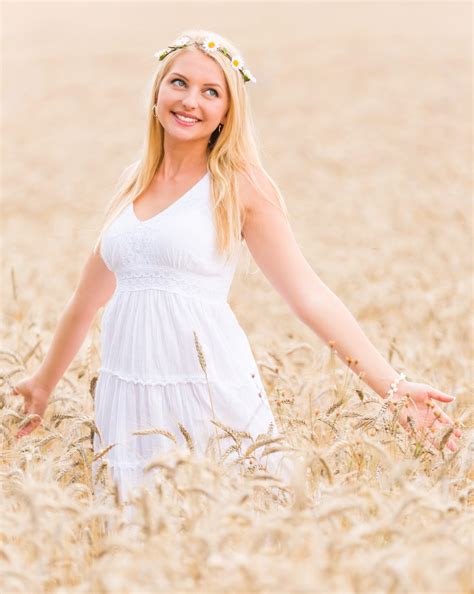 Woman In Wheat Field Free Stock Photo Public Domain Pictures