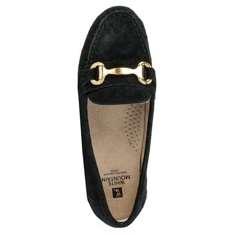 White Mountain Womens Scotch Leather Closed Toe Loafers Black Size 10