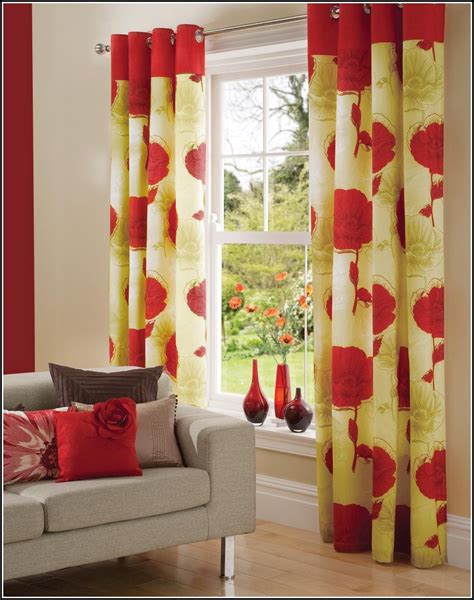Yellow And Red Kitchen Curtains Curtains Home Design Ideas