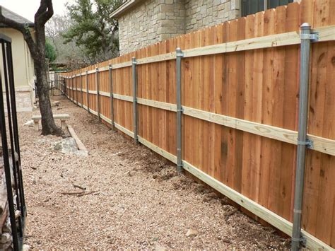 130 Ft Of Cedar Fence Using Galvanized Steel Posts 3 Rails And 34