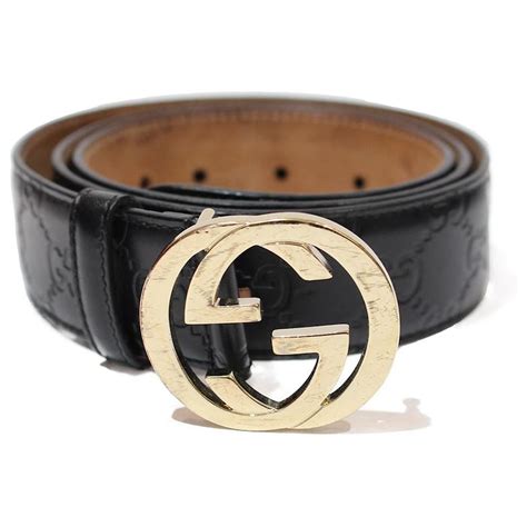 Gucci Belts Black Gold Hardware Leather Ref576695 Joli Closet