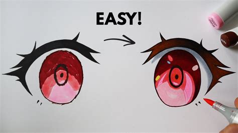 How To Color Anime Eyes With Markers Easy Step By Step Tutorial For