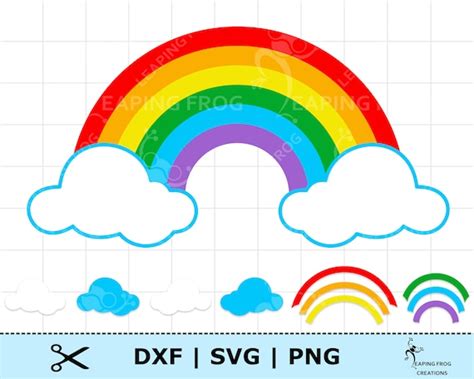 Rainbow SVG Cricut Cut Files Silhouette Layered Files Etsy