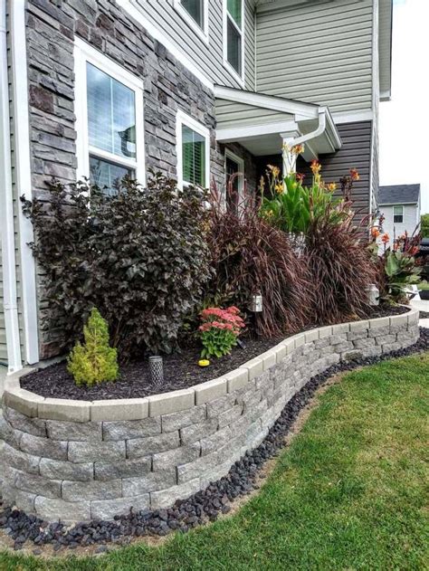 Lava Rock Landscaping Prettying Up The Side Of The House With The