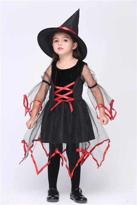 Cute Black Witch Cosplay Costumes Halloween Stage Performance Mesh