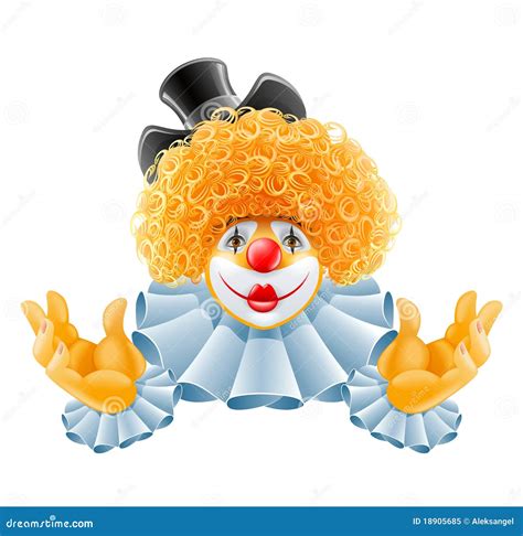 Red Haired Smiling Clown Stock Vector Illustration Of Glad 18905685