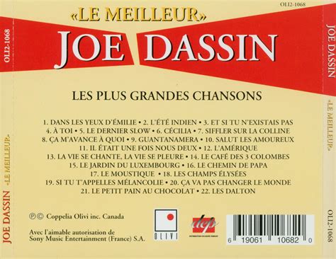 Le Meilleur Les Plus Grandes Chansons 1999 Joe Dassin