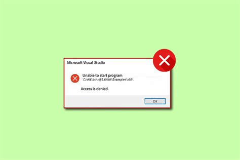 Fix Unable To Start Program Visual Studio Access Is Denied Techcult