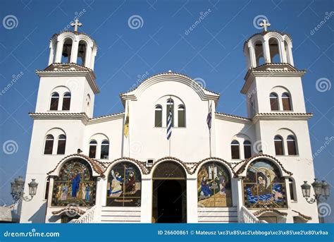 Orthodoxy Church In Paralia Greece Stock Image Image Of Greek Cross