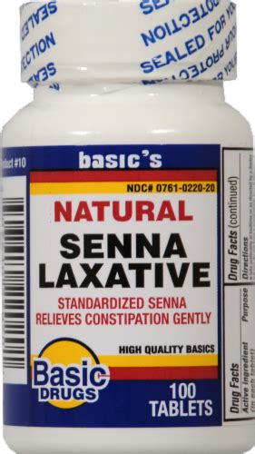 Basic Senna Laxative Tablets 100 Ct Kroger