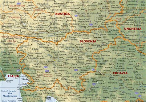Rinnova o modifica la tua autorizzazione ai cookie. Cartina Austria Slovenia | onzemolen