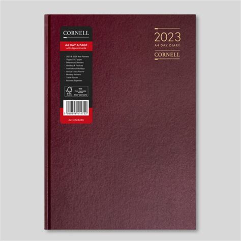 2023 Desk Diary From Cornell 2022 Diary Black Tangible Stationery