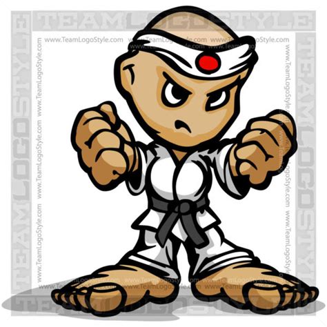 Martial Arts Cartoon Vector Clipart Karate Fighter