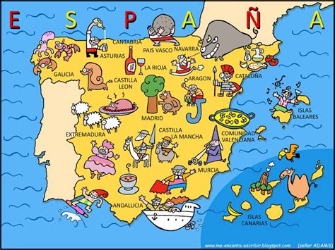 Me Encanta Escribir En Español Mapa De España Enseñando Español Y