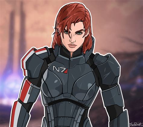Artstation Fem Shepard Mass Effect Renegade Version