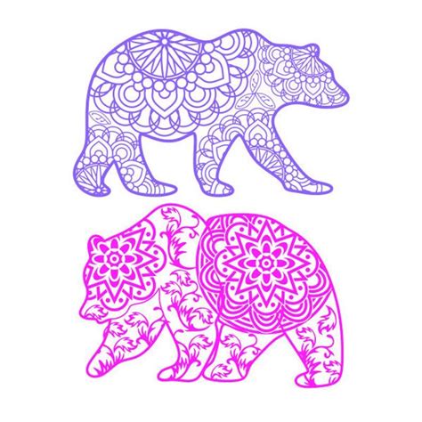 Download Bear Mandala Montana Alaska Cuttable Design SVG PNG DXF ...