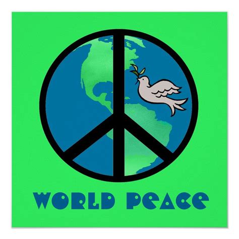 World Peace Sign Poster World Peace Peace Poster Peace