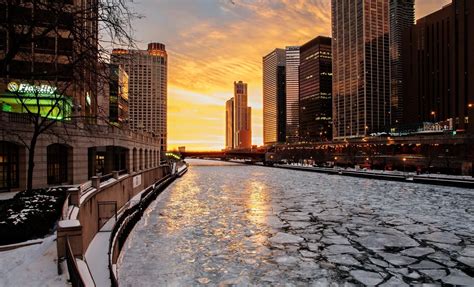 Chicago Urban City Snow Wallpapers Hd Desktop And Mobile Backgrounds