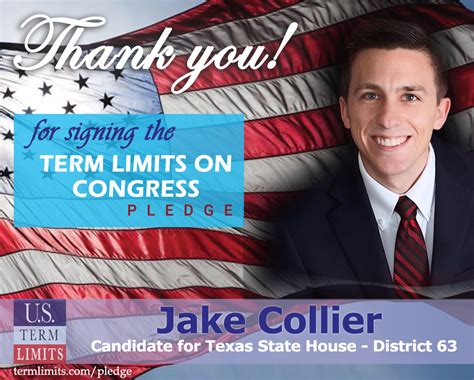 Jake Collier Pledges To Support Congressional Term Limits Us Term Limits