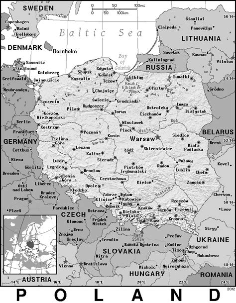 poland bw geography country maps p poland poland bw png
