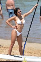 Diane Guerrero Sexy Spotted In A Hot White Bikini Paddle Boarding In