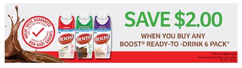 Canadian Coupons Save 2 On The Purchase Of Any Boost 6 Pack