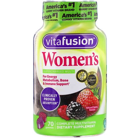 vitafusion women s complete multivitamin natural berry flavors 70 gummies iherb