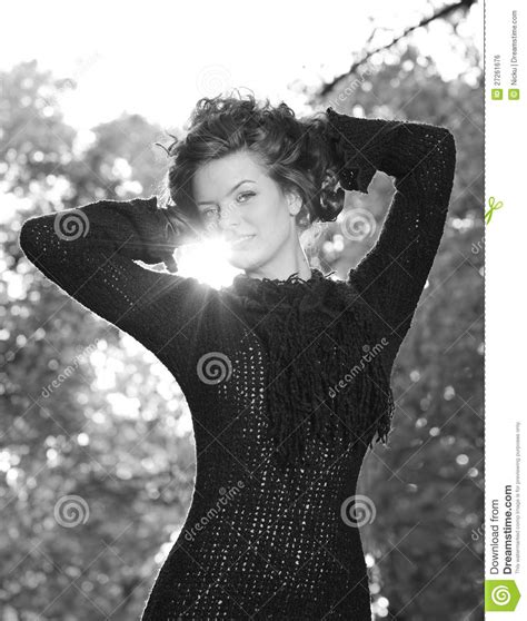 Good Looking Woman In The Sun Stock Photo Image Of Girl Posing 27261676