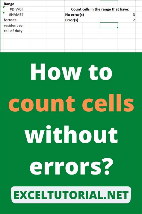 How To Count Cells Without Errors Excel Microsoftexcel Vrogue