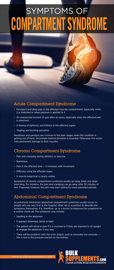 Typically presents with a rapid progression of symptoms. Compartment Syndrome: Symptoms, Causes & Treatment
