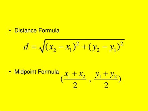 Distance And Midpoint Formulas 115