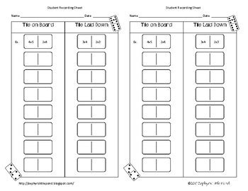 Preschool math worksheets and printable pdf handouts. Dominoes: Multiplication Math Game} by Zephyr | Teachers Pay Teachers