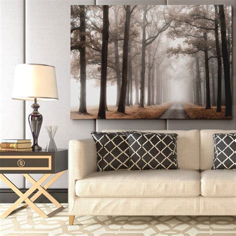 Charlton Home Misty Road Photographic Print On Wrapped Canvas