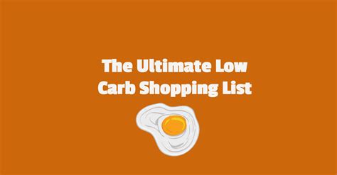 Ultimate Low Carb Shopping List Low Carb Shopping List Healthy Grocery