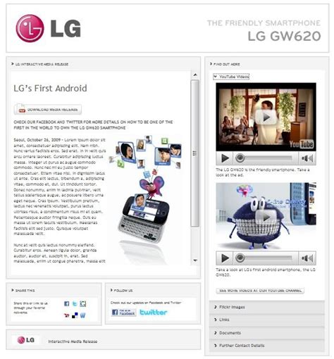 Lg Gw620 Eve Gearing Up For Ad Campaign Site Leaks Android Central