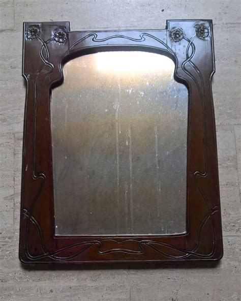 Art Nouveau Mirror Frame Carved And Engraved Wood Catawiki