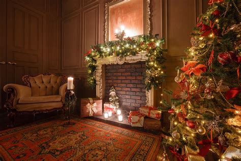 Christmas Fireplace Free Wallpaper Download Download