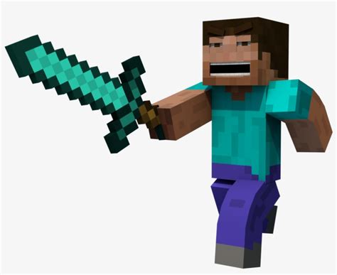 Minecraft Steve With Diamond Sword