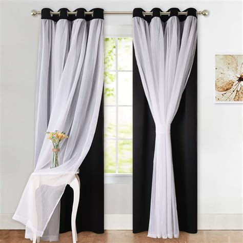 White And Black Curtains Curtains And Drapes