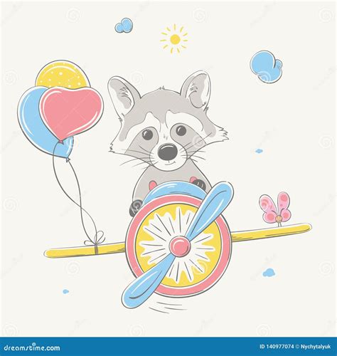 Lovely Raccoon Baby Cartoon Background 89028065