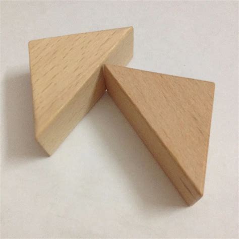 Unfinished Wood Triangle Toy Blockssolid Beech Wood Toy Blocks For