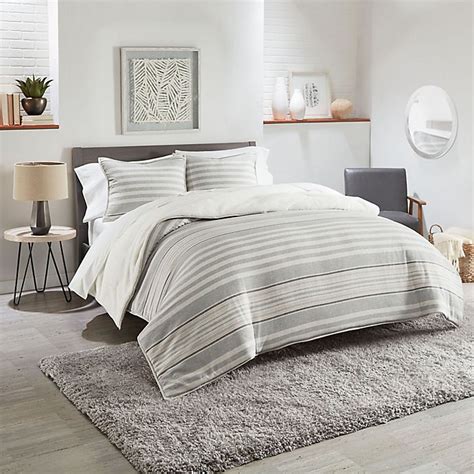 A wide variety of queen set comforter options are available to you, such as technics, material, and pattern. UGG® Eclipse Stripe Reversible Comforter Set | Bed Bath ...