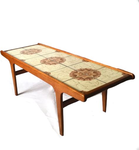 vintage coffee table danish table retro teak retro etsy coffee table tiled coffee