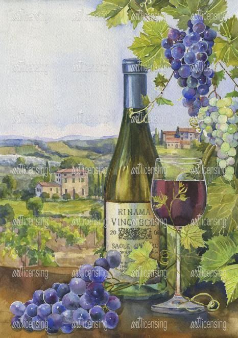 Toscana Art Licensing Wine Art Tuscan Wine Wine Painting
